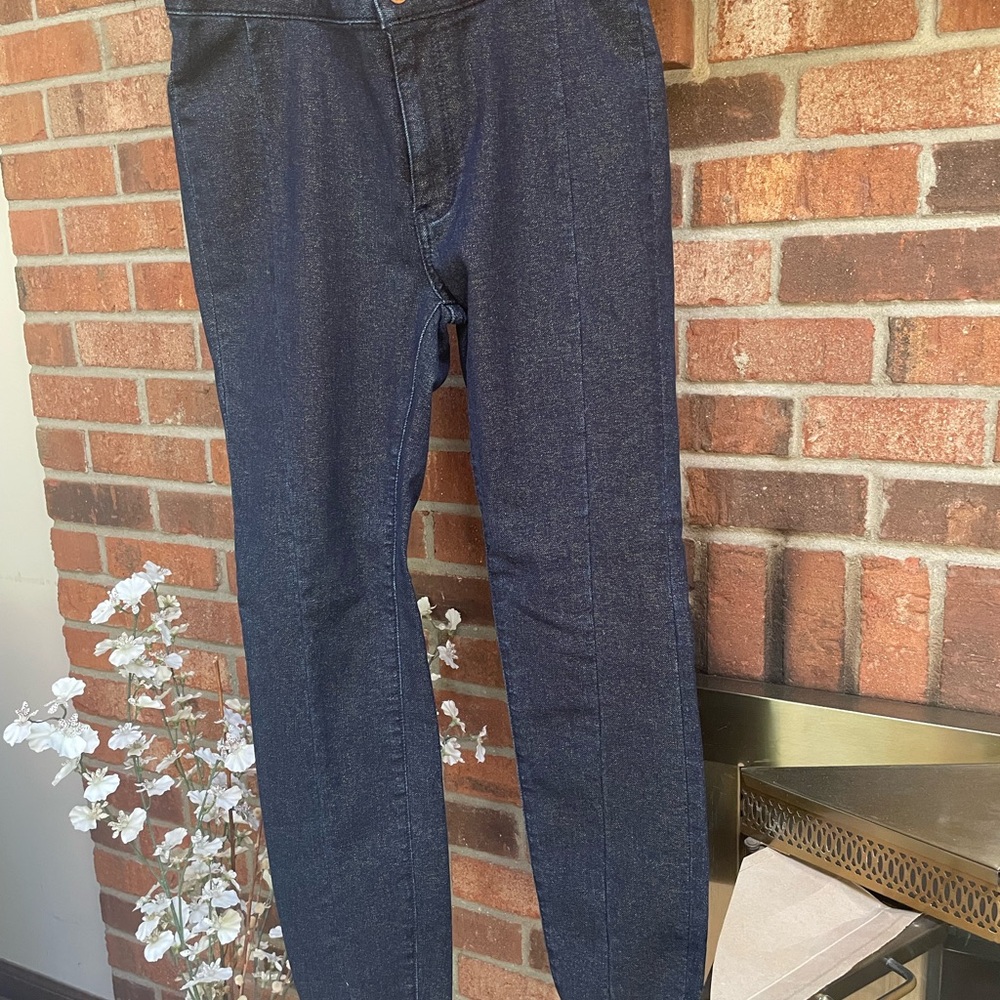 Anthropologie Blue Straight Leg Denim Jeans